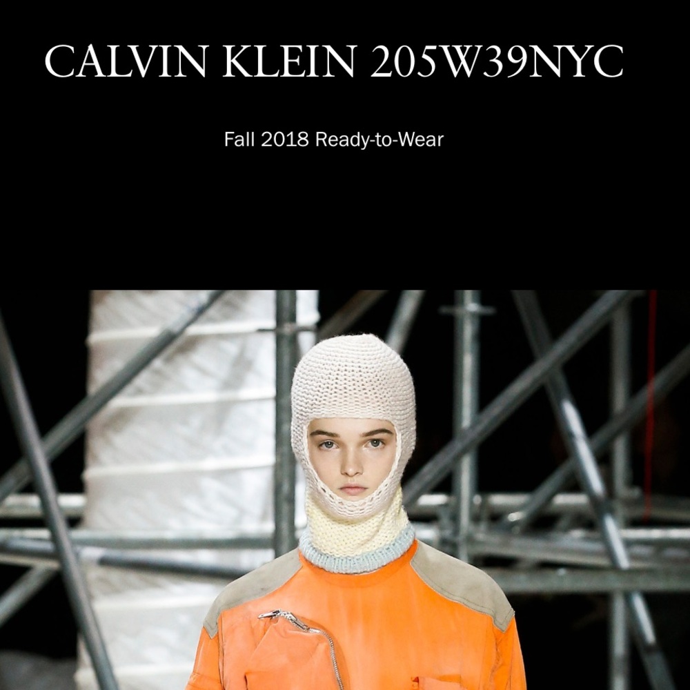Calvin Klein 205W39NYC BY RAF SIMONS Balaclava